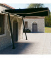 Manual Retractable Awning with Posts 4.5x3 m Anthracite