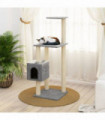 Cat Tree with Sisal Scratching Posts Light Grey 104 cm