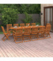 13 Piece Garden Dining Set Solid Acacia Wood