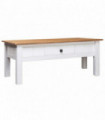 Coffee Table White 100x60x45 cm Solid Pine Wood Panama Range