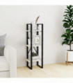 3-Tier Book Cabinet White 40x30x105 cm Solid Pinewood
