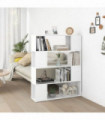 Book Cabinet Room Divider White 100x24x124 cm