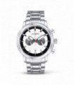 Chronograph Watch Stainless Steel White 45mm Men's Quartz 50m ATL160810-02WH