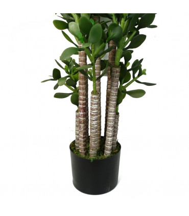 Artificial Deluxe Green Jade Plant 75cm Large Hyper Realistic Weighted Pot