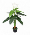 Artificial Calla Lily Plant with Pot 85 cm White