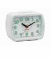 Wall Clock Champion Alarm White Black High Gloss Finish 9.45x14.5152x2 inches