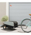 vidaXL Bike Trailer Black and Grey 30 kg Iron