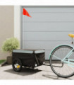 vidaXL Bike Trailer Black and Grey 30 kg Iron