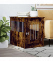 vidaXL Dog Crate Furniture Smoked Oak 55x80x68 cm Engineered Wood