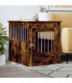 vidaXL Dog Crate Furniture Smoked Oak 64.5x80x71 cm Engineered Wood