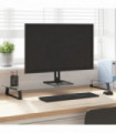 vidaXL Monitor Stand Black 100x35x8 cm Tempered Glass and Metal