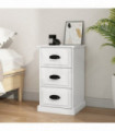 vidaXL Bedside Cabinet High Gloss White 39x39x67 cm Engineered Wood