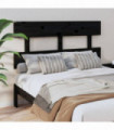 vidaXL Bed Headboard Black 124x3x81 cm Solid Wood Pine