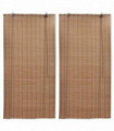 vidaXL Bamboo Roller Blinds 2 pcs 80 x 160 cm Brown