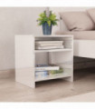vidaXL Bedside Cabinet High Gloss White 40x30x40 cm Engineered Wood
