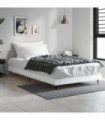 vidaXL Bed Frame High Gloss White 90x200 cm Engineered Wood