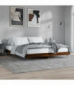 vidaXL Bed Frame Brown Oak 120x200 cm Engineered Wood