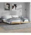 vidaXL Bed Frame Sonoma Oak 120x200 cm Engineered Wood