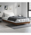 vidaXL Bed Frame Brown Oak 90x200 cm Engineered Wood