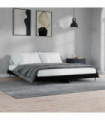 vidaXL Bed Frame Black 200x200 cm Engineered Wood