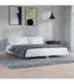 vidaXL Bed Frame White 150x200 cm King Size Engineered Wood