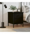vidaXL Bedside Cabinet Black 40x42x50 cm Engineered Wood