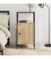 vidaXL Bedside Cabinet Sonoma Oak 41x31x80 cm Engineered Wood