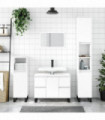 vidaXL Bathroom Cabinet White 80x33x60 cm Engineered Wood