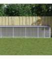 vidaXL Chicken Cage with Roof Light Grey 803x98x90 cm Galvanised Steel