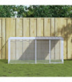 vidaXL Chicken Cage with Roof Light Grey 203x98x90 cm Galvanised Steel