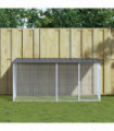 vidaXL Chicken Cage with Roof Anthracite 203x98x90 cm Galvanised Steel