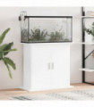 vidaXL Aquarium Stand High Gloss White 81x36x73 cm Engineered Wood