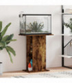 vidaXL Aquarium Stand Smoked Oak 60.5x36x72.5 cm Engineered Wood