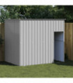 vidaXL Dog House with Roof Light Grey 214x153x181 cm Galvanised Steel