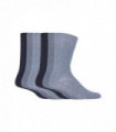 Gentle Grip - 6 Pairs Mens Bigfoot Socks 12-14 UK (SOMRJ Blue)