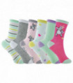 Girls 6 Pack Unicorn Design Socks (9-12 UK)