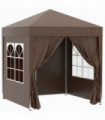 Pop Up Gazebo Canopy, size (2 x 2m)- Coffee