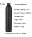 0.25L-0.5L Round Bottomed Aluminum Bottle M18*1.5 Thread Tank Bottle 4500 PSI Tank For Cylinder Diving