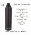 0.25L-0.5L Round Bottomed Aluminum Bottle M18*1.5 Thread Tank Bottle 4500 PSI Tank For Cylinder Diving