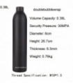 0.25L-0.5L Round Bottomed Aluminum Bottle M18*1.5 Thread Tank Bottle 4500 PSI Tank For Cylinder Diving