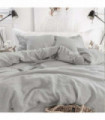 100% French Linen Natural Duvet Cover Soft Comfortable Quilt Comforter Cover Queen Durable Healthy Home Textiles Bedding