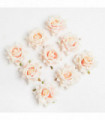 100PCS Artificial Flowers Wedding Decorative Christmas Wreaths Silk Roses Head Wholesale Bridal Accessories Clearance Home Decor