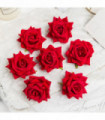 100PCS Artificial Flowers Wedding Decorative Christmas Wreaths Silk Roses Head Wholesale Bridal Accessories Clearance Home Decor