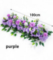 100cm DIY Wedding Flower Wall Decor Arrangement Supplies Silk Peony Rose Artificial Flower Row Decoration Wedding Arch Backdrop