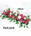 100cm DIY Wedding Flower Wall Decor Arrangement Supplies Silk Peony Rose Artificial Flower Row Decoration Wedding Arch Backdrop