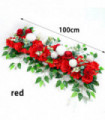 100cm DIY Wedding Flower Wall Decor Arrangement Supplies Silk Peony Rose Artificial Flower Row Decoration Wedding Arch Backdrop