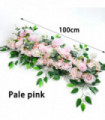 100cm DIY Wedding Flower Wall Decor Arrangement Supplies Silk Peony Rose Artificial Flower Row Decoration Wedding Arch Backdrop