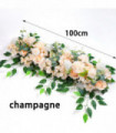 100cm DIY Wedding Flower Wall Decor Arrangement Supplies Silk Peony Rose Artificial Flower Row Decoration Wedding Arch Backdrop