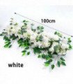 100cm DIY Wedding Flower Wall Decor Arrangement Supplies Silk Peony Rose Artificial Flower Row Decoration Wedding Arch Backdrop