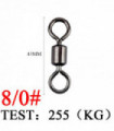 20/100pcs Fishing Barrel Bearing Rolling Swivel Solid Ring LB Lures Connector 17 Size Fishing Tackle Accessories Fish Tool